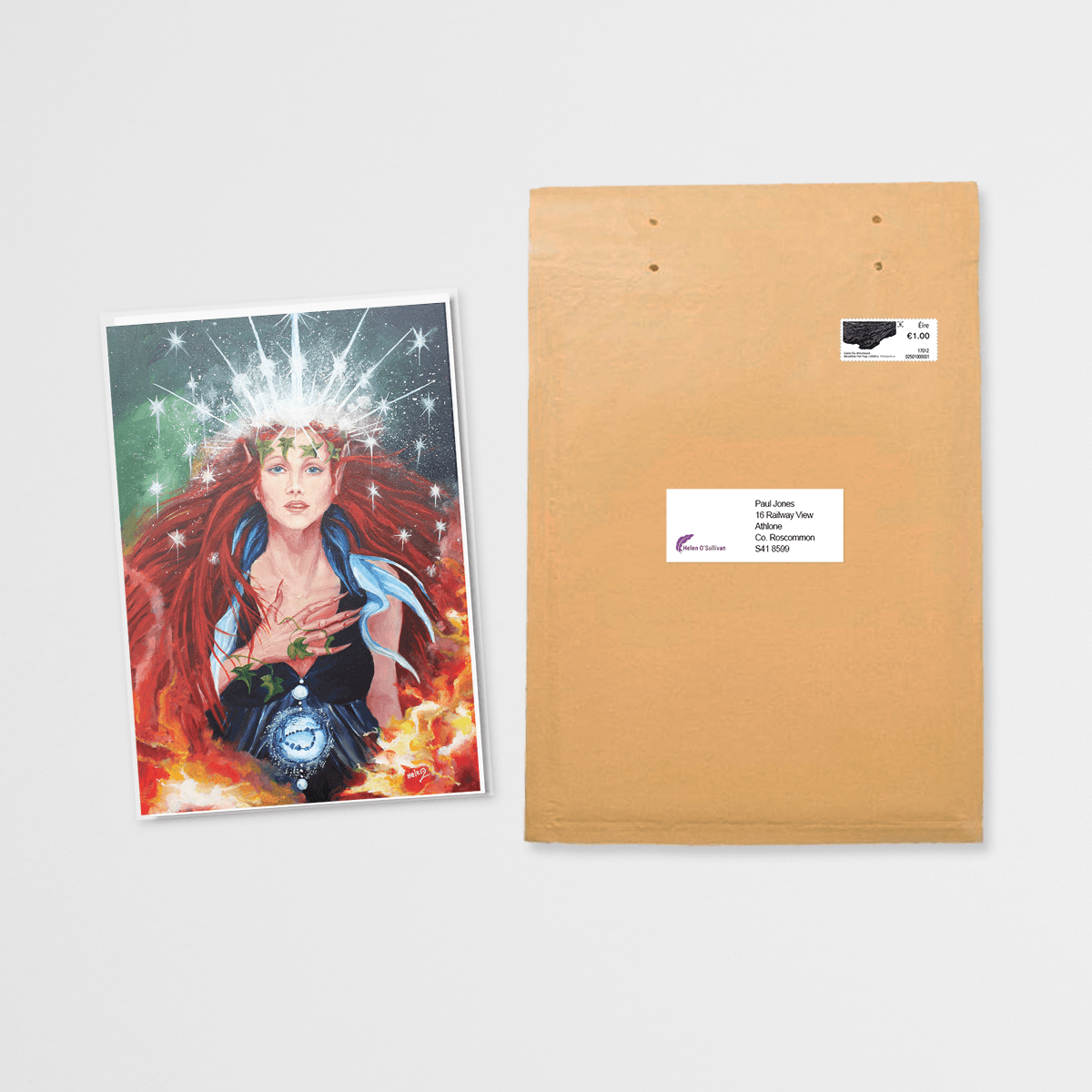 The Celtic Goddess Áine greeting card