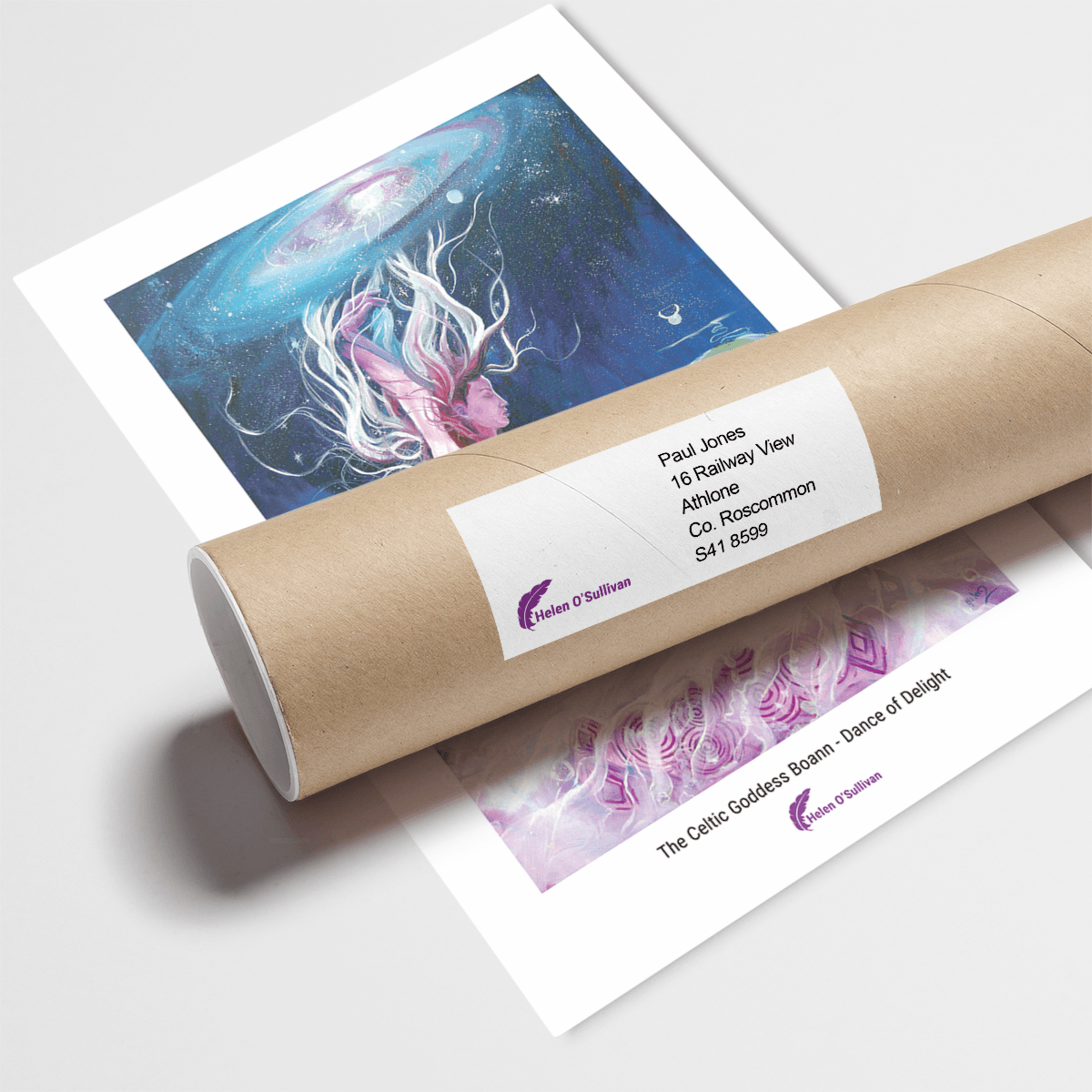 The Celtic Goddess Boann – Dance of Delight A3 print