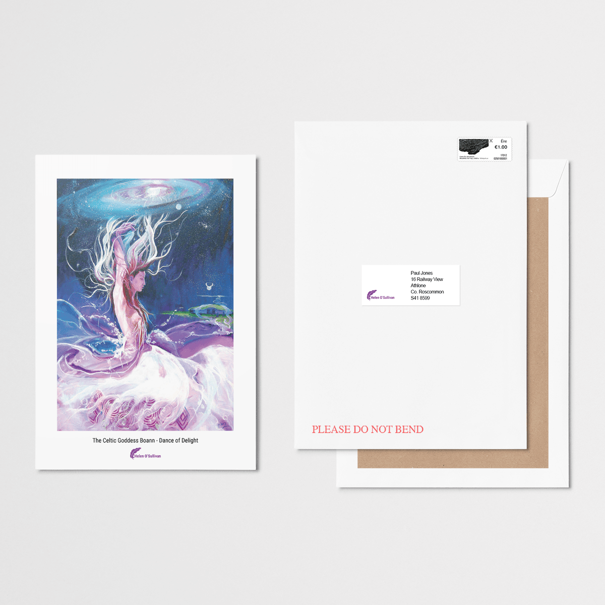 The Celtic Goddess Boann – Dance of Delight A4 print