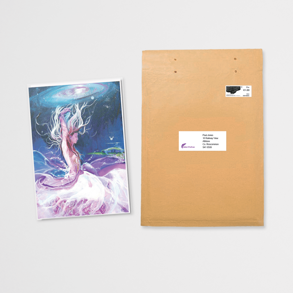 The Celtic Goddess Boann – Dance of Delight greeting card