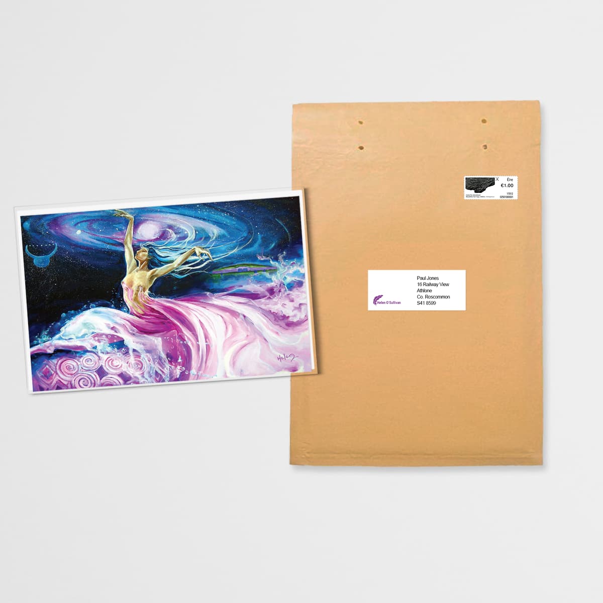 The Celtic Goddess Boann – Going with the Flow greeting card