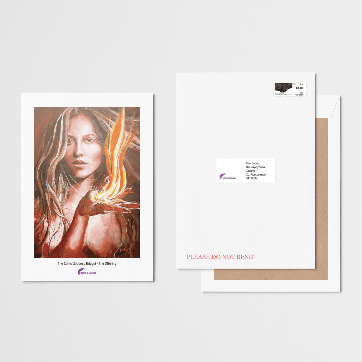 The Celtic Goddess Bridget – The Offering A4 Print