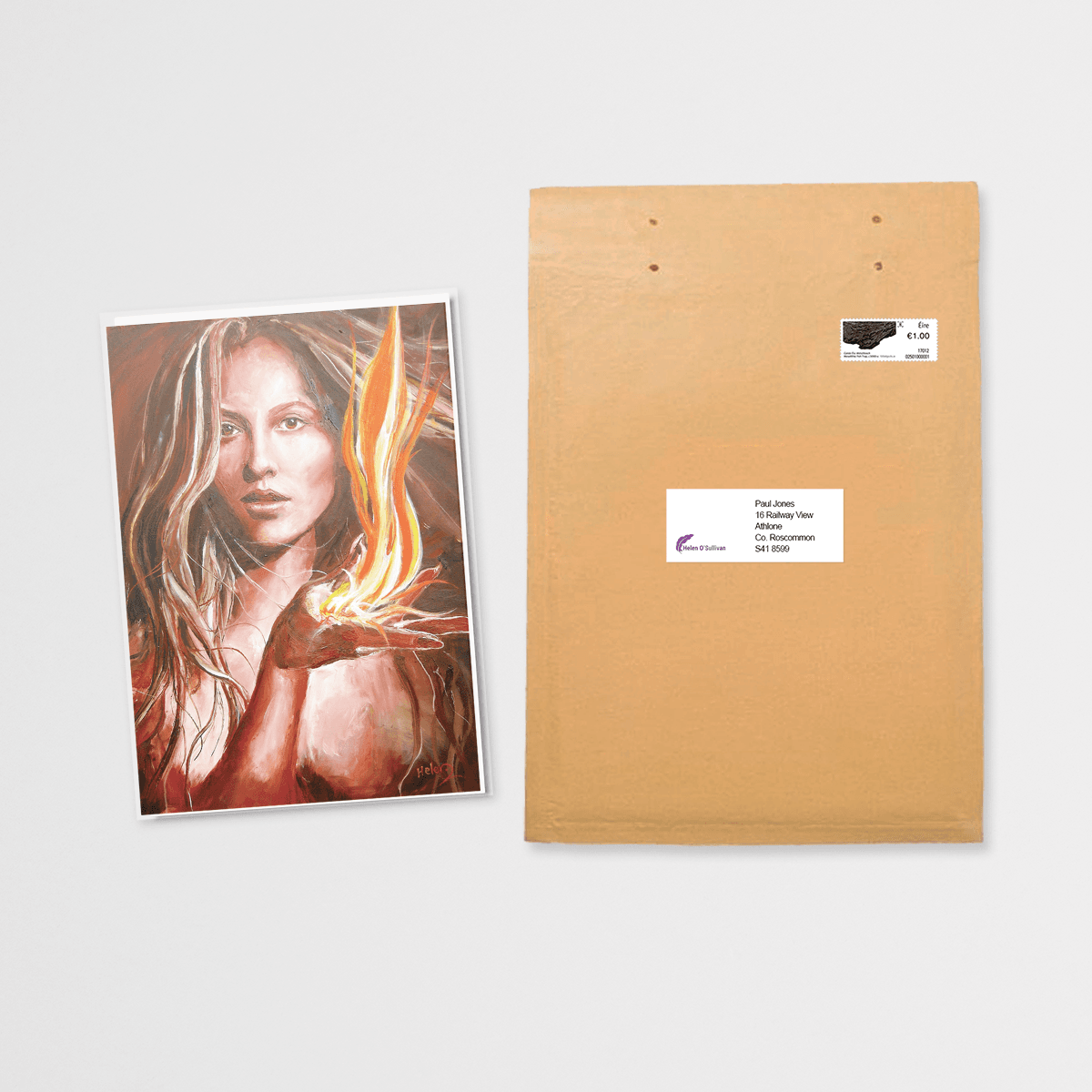The Celtic Goddess Bridget – The Offering greeting card