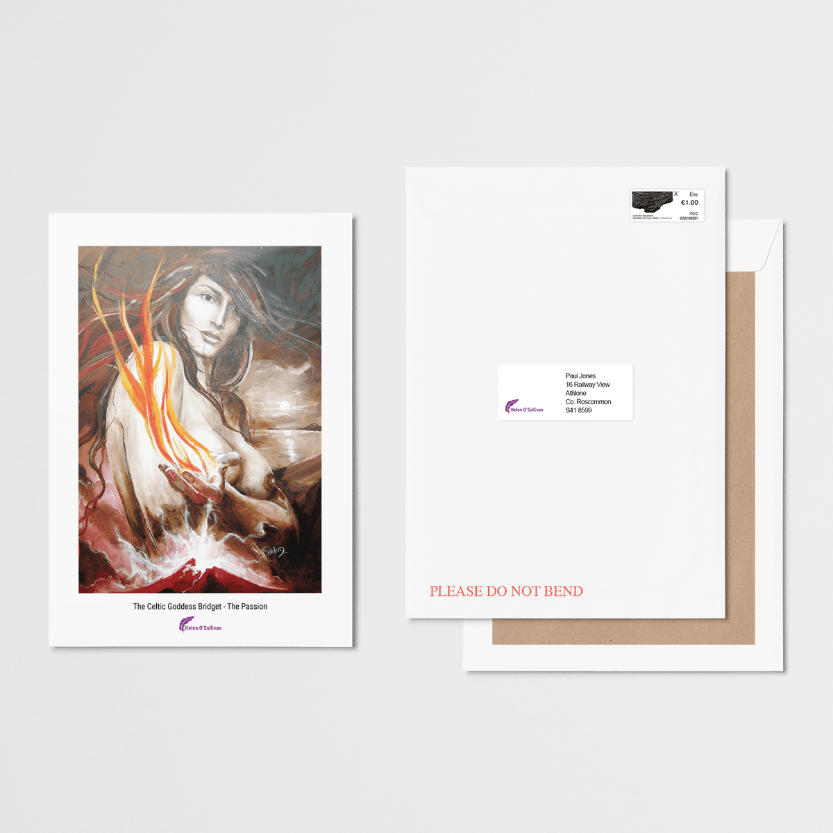 The Celtic Goddess Bridget – The Passion A4 Print