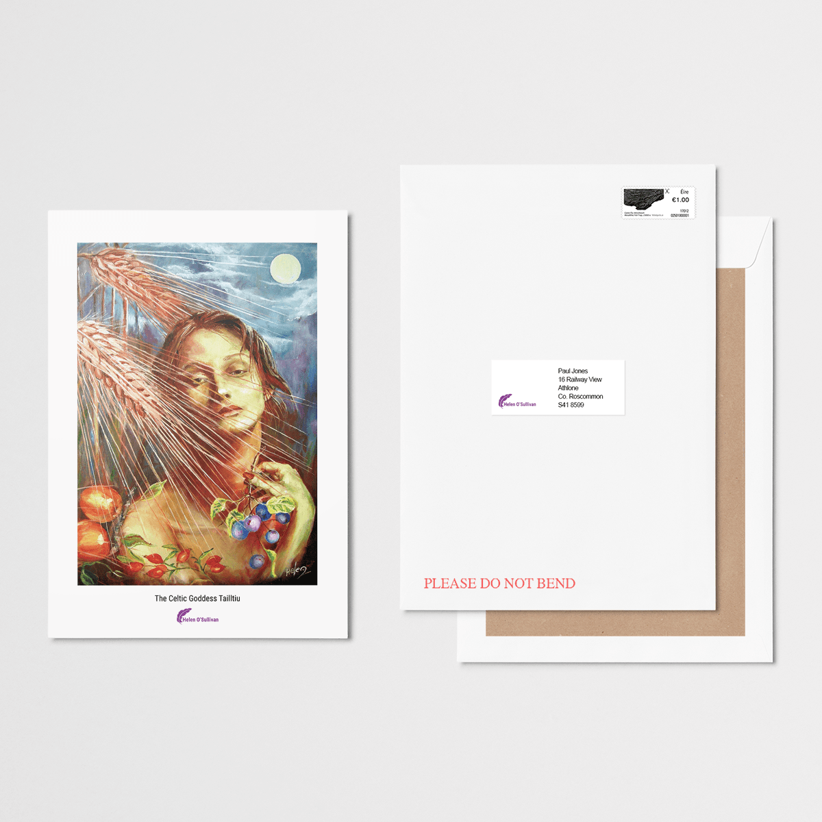 The Celtic Goddess Tailltiu A4 Print