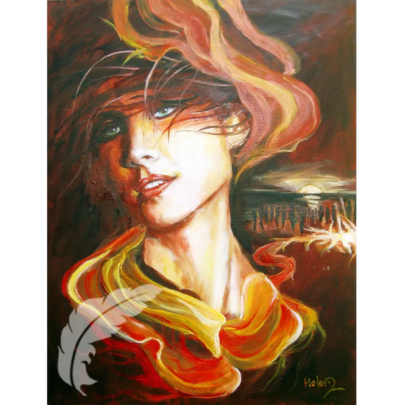 The Goddess Bridgid/Bridget - The Memory - Celtic Wheel Goddess Paintings - Mythical Art Helen O'Sullivan Milltown Kerry Ireland