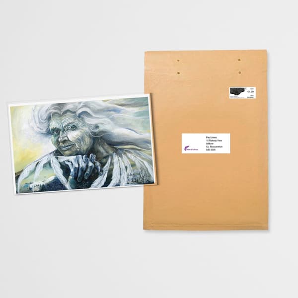 The Celtic Goddess An Cailleach greeting card