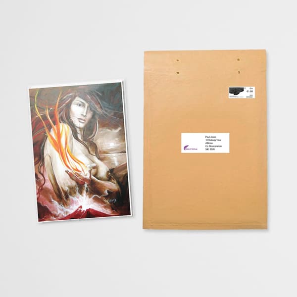 The Celtic Goddess Bridget – The Passion greeting card